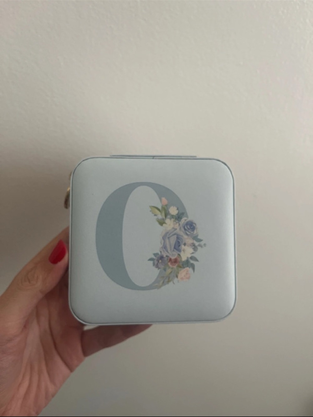 Light Blue 'O' Floral Compact Jewelry Case - Women